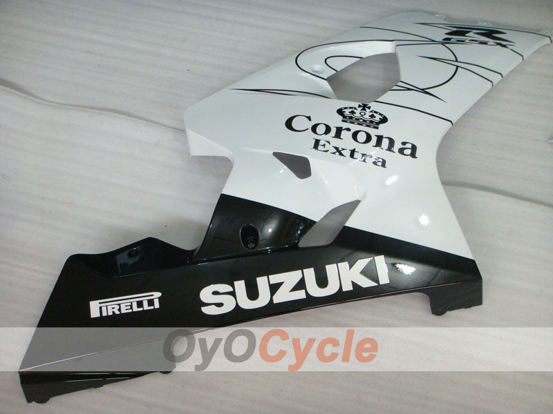 Injection Fairing kit for 04-05 GSX R750 - White, Black - Corona #OYO87901242
