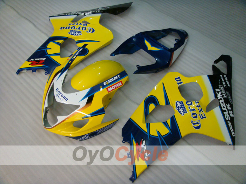 Injection Fairing kit for 04-05 GSXR600 - Yellow, Black - Corona, MOTUL #OYO87901166 Secondary image