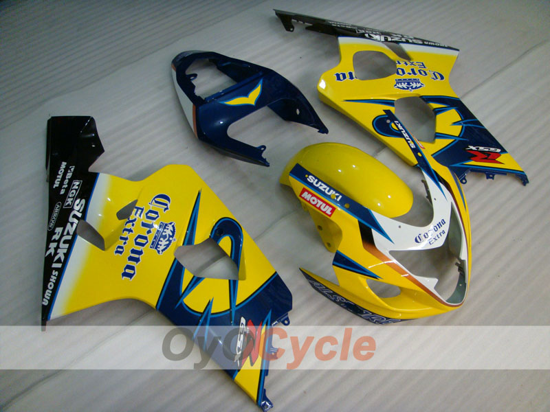 Injection Fairing kit for 04-05 GSX R750 - Yellow, Black - Corona #OYO87901244 Main image