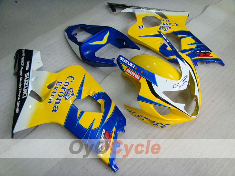 Injection Fairing kit for 04-05 GSX R750 - Yellow, Blue - Corona #OYO87901243