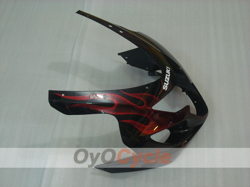 Injection Fairing kit for 04-05 GSXR600 - Red, Black - Flame #OYO87901186