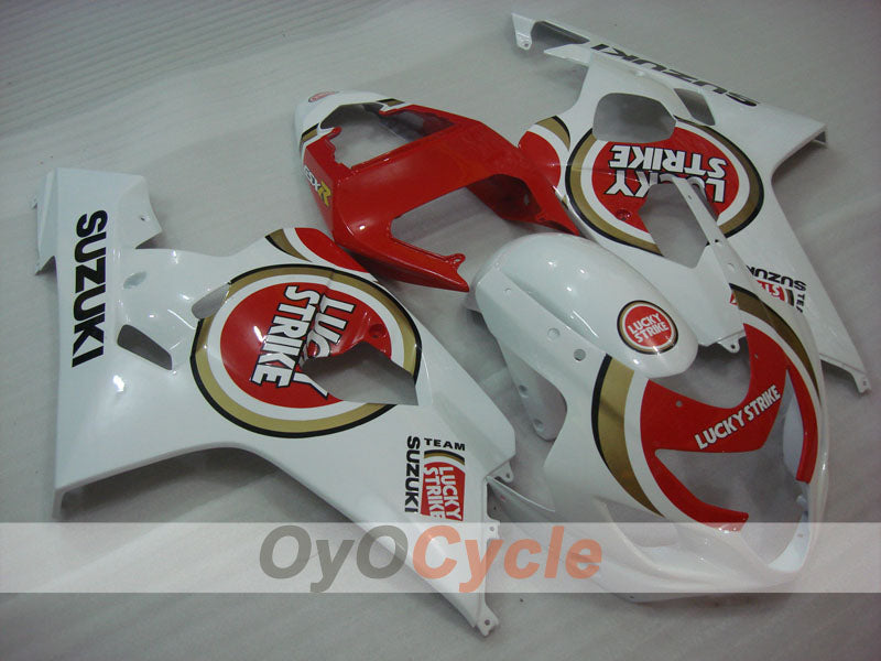 Injection Fairing kit for 04-05 GSXR600 - Red, White - Lucky Strike #OYO87901203 Main image