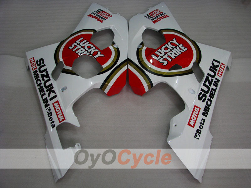 Injection Fairing kit for 04-05 GSXR600 - Red, White - Lucky Strike, MICHELIN, MOTUL #OYO87901205