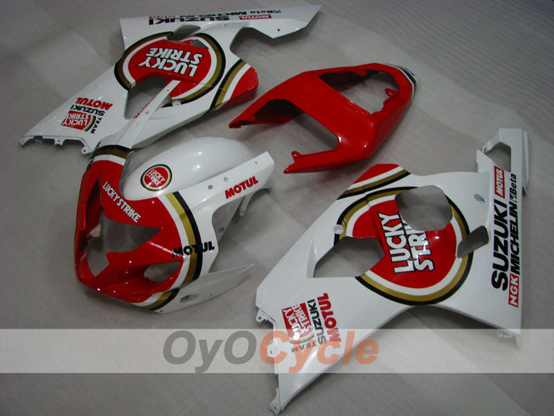 Injection Fairing kit for 04-05 GSXR600 - Red, White - Lucky Strike, MICHELIN, MOTUL #OYO87901205