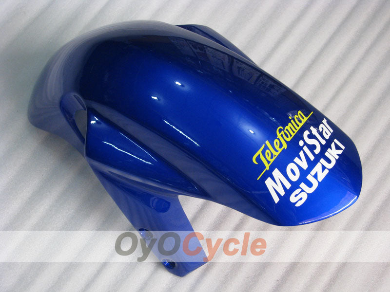 Injection Fairing kit for 04-05 GSX R750 - Yellow, Blue - Movistar #OYO87901165
