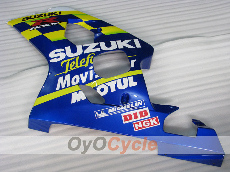 Injection Fairing kit for 04-05 GSXR600 - Yellow, Blue - MICHELIN, MOTUL, Movistar #OYO87901206