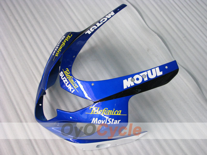 Injection Fairing kit for 04-05 GSX R750 - Yellow, Blue - Movistar #OYO87901165