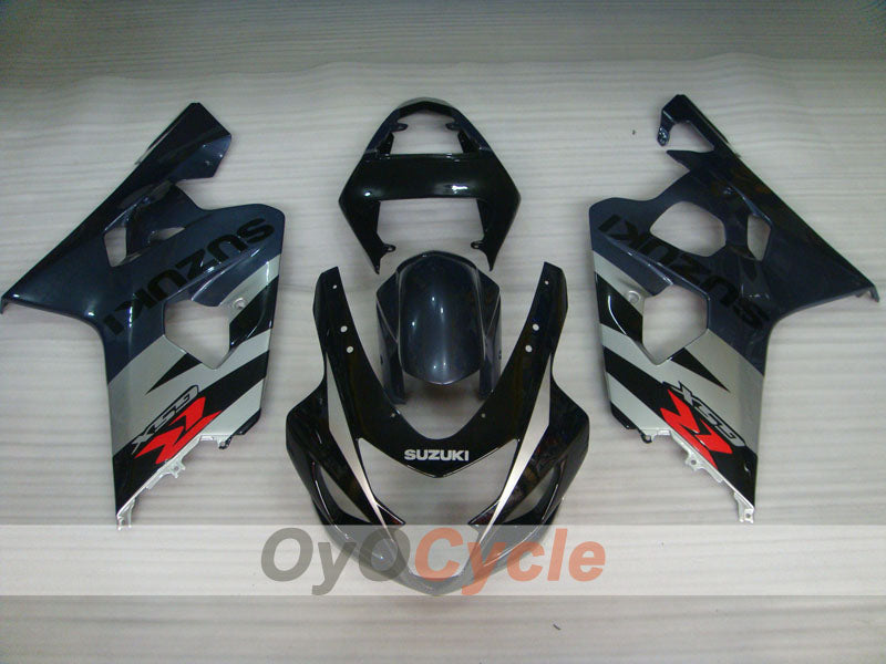 Injection Fairing kit for 04-05 GSXR600 - Black, Silver - Factory Style #OYO87901378