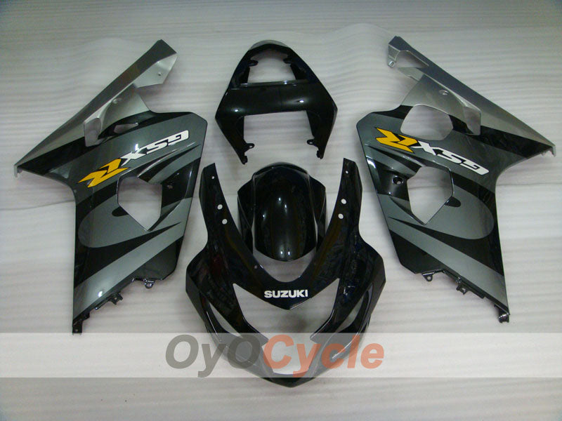 Injection Fairing kit for 04-05 GSXR600 - Black, Silver - Factory Style #OYO87901384