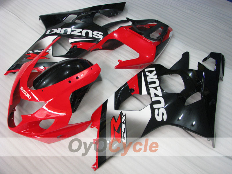 Injection Fairing kit for 04-05 GSX R750 - Red, Black - Factory Style #OYO87901227