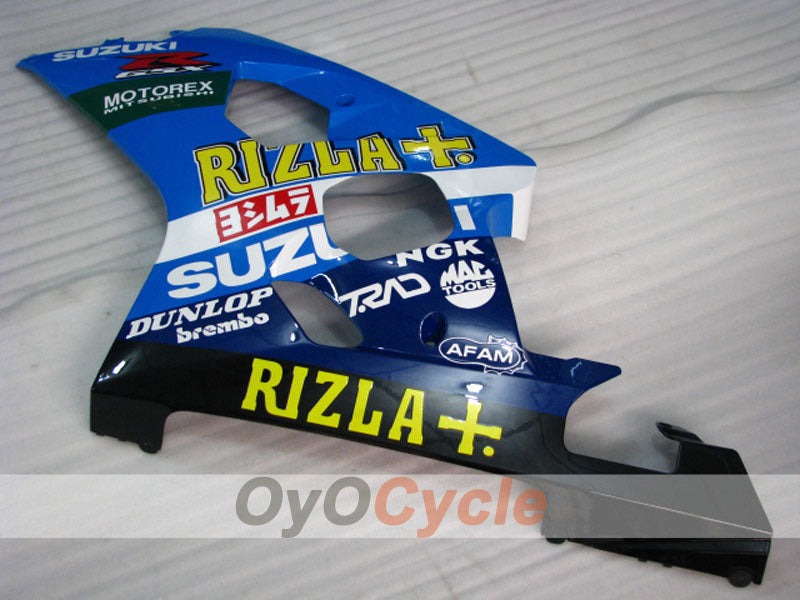 Injection Fairing kit for 04-05 GSXR600 - Blue, Black - DUNLOP, Rizla+ #OYO87901419
