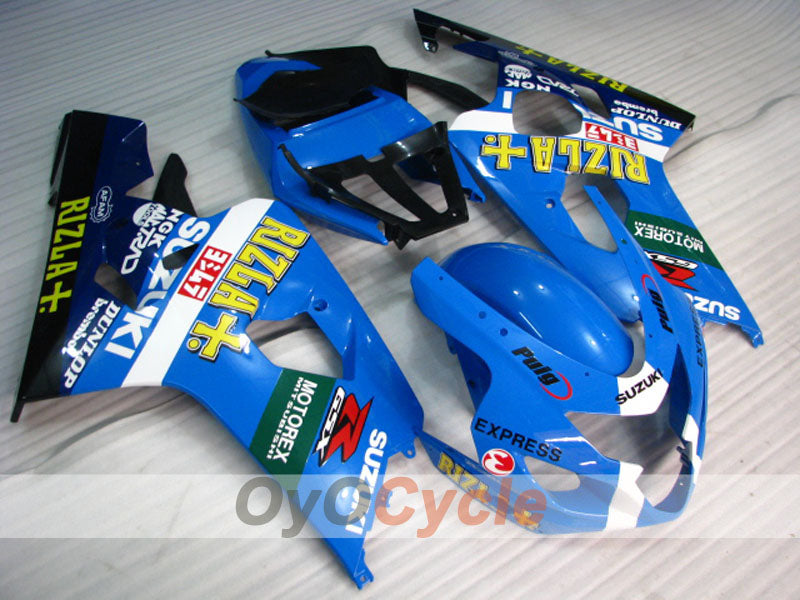 Injection Fairing kit for 04-05 GSXR600 - Blue, Black - DUNLOP, Rizla+ #OYO87901419