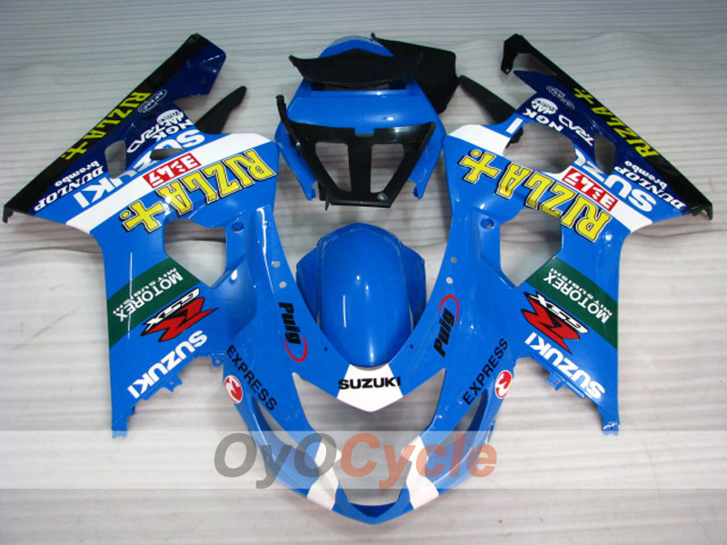 Injection Fairing kit for 04-05 GSXR600 - Blue, Black - DUNLOP, Rizla+ #OYO87901419