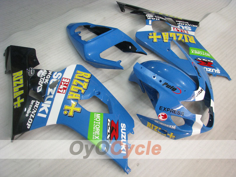 Injection Fairing kit for 04-05 GSXR600 - Blue, Black - DUNLOP, Rizla+ #OYO87901421 Main image