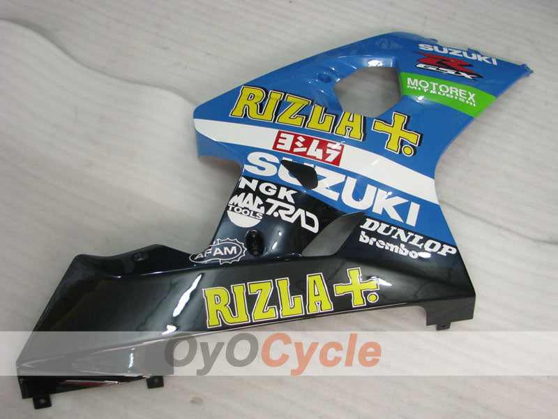 Injection Fairing kit for 04-05 GSXR600 - Blue, Black - DUNLOP, Rizla+ #OYO87901421