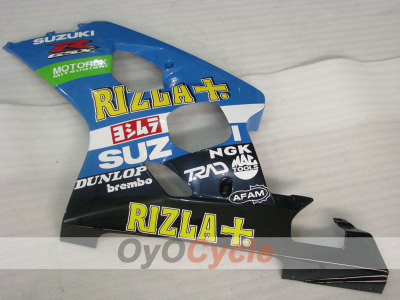 Injection Fairing kit for 04-05 GSXR600 - Blue, Black - DUNLOP, Rizla+ #OYO87901421