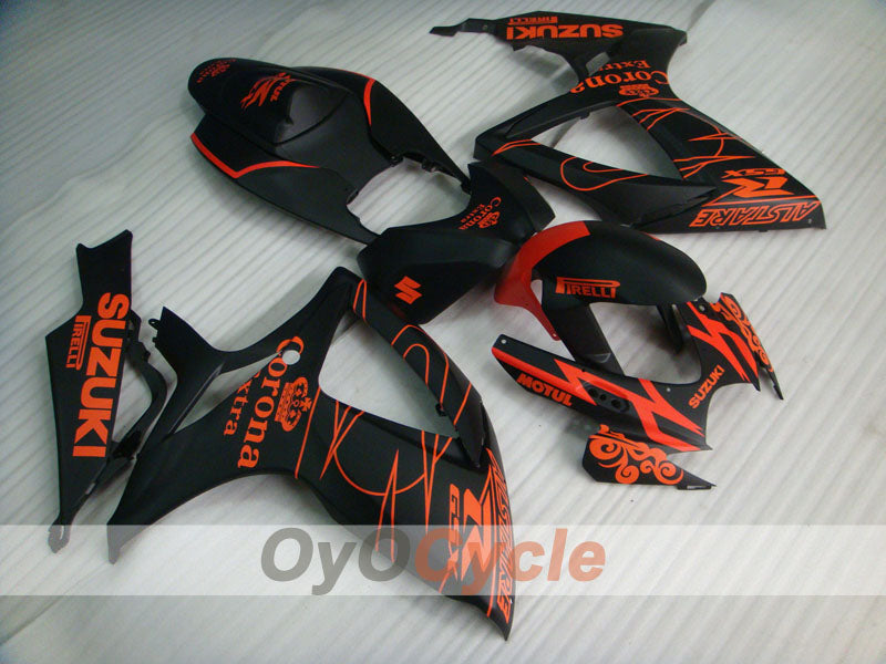 Injection Fairing kit for 06-07 GSX R750 - Orange, Black - Corona #OYO87901267