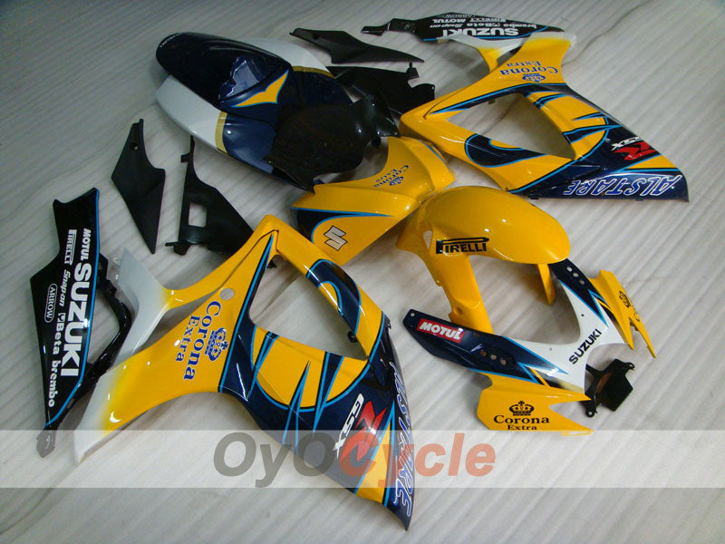 Injection Fairing kit for 06-07 GSX R750 - Yellow, Black - Corona #OYO87901268 Main image