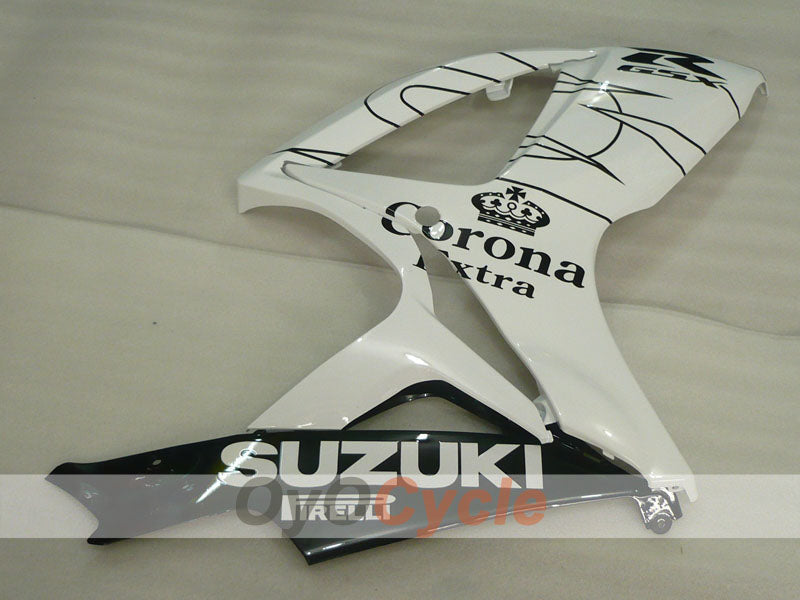 Injection Fairing kit for 06-07 GSX R600 - White, Black - Corona #OYO87901443