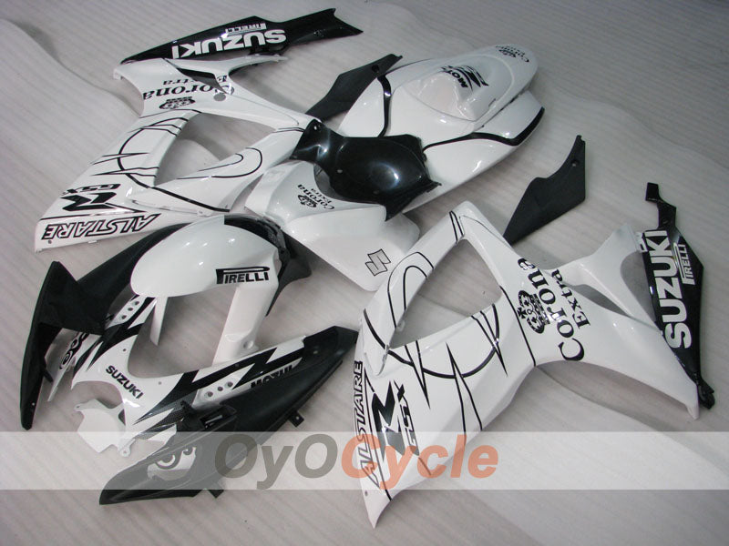 Injection Fairing kit for 06-07 GSX R600 - White, Black - Corona #OYO87901446 Secondary image