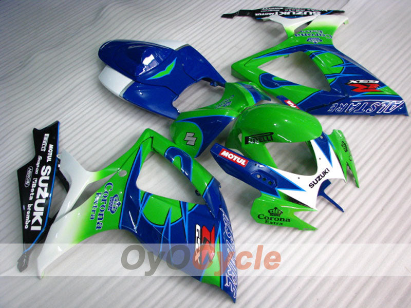 Injection Fairing kit for 06-07 GSX R600 - Green, Blue - Corona #OYO87901453 Main image