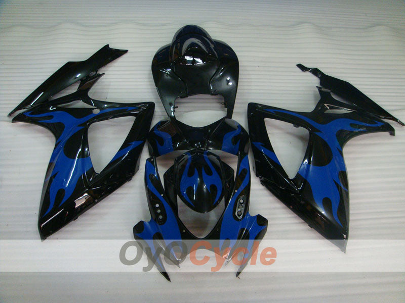 Injection Fairing kit for 06-07 GSX R600 - Blue, Black - Flame #OYO87901499 Secondary image