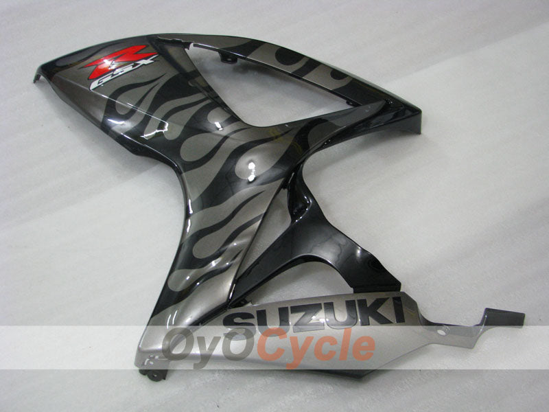 Injection Fairing kit for 06-07 GSX R600 - Black, Silver - Flame #OYO87901502