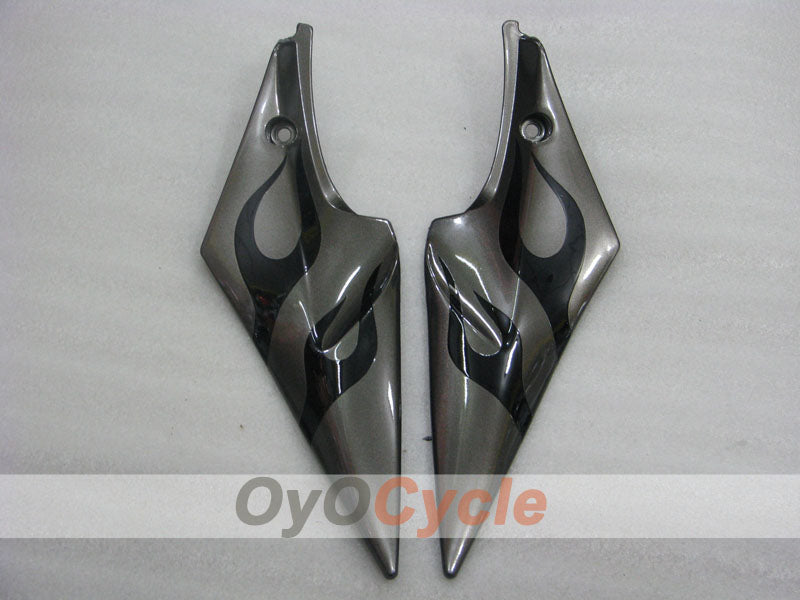 Injection Fairing kit for 06-07 GSX R600 - Black, Silver - Flame #OYO87901502