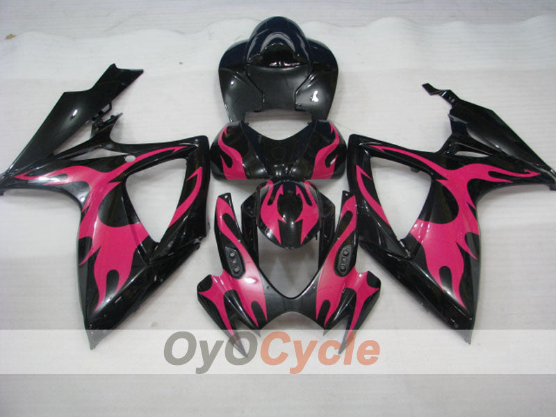 Injection Fairing kit for 06-07 GSX R600 - Red, Black - Flame #OYO87901503 Secondary image