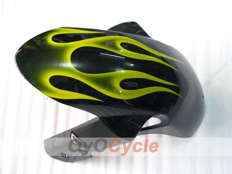 Injection Fairing kit for 06-07 GSX R600 - Yellow, Black - Flame #OYO87901504