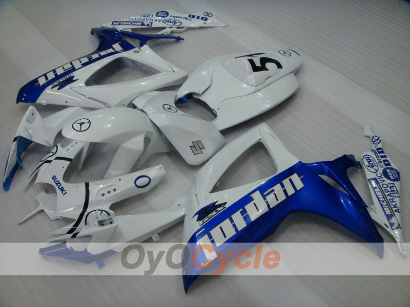 Injection Fairing kit for 06-07 GSX R600 - Blue, White - Jordan #OYO87901507