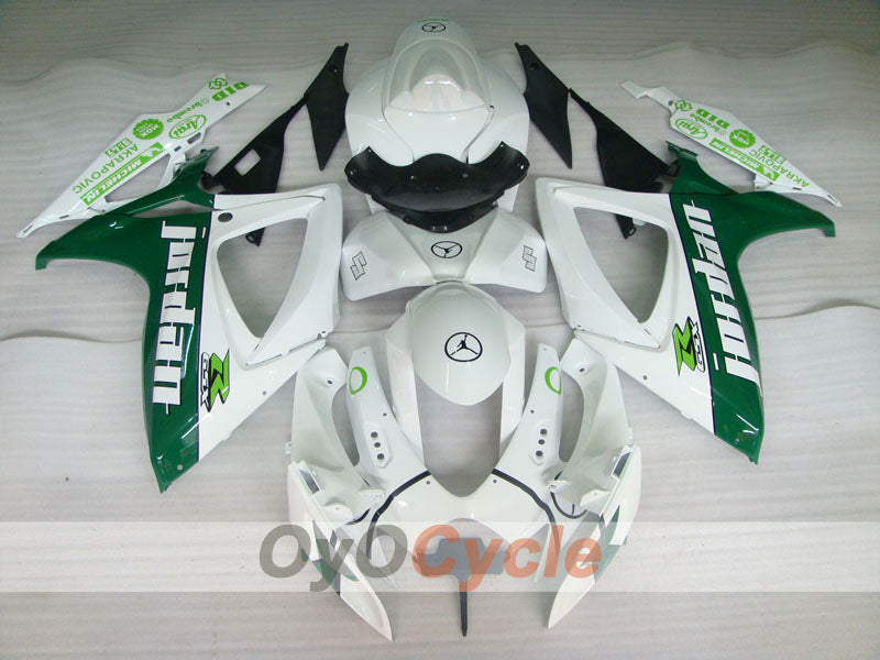 Injection Fairing kit for 06-07 GSX R600 - Green, White - Jordan #OYO87901508 Secondary image