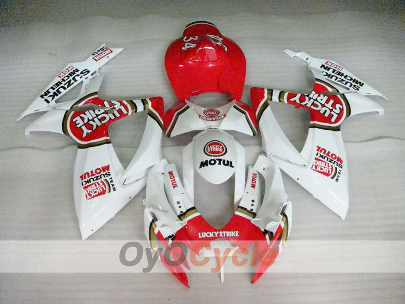 Injection Fairing kit for 06-07 GSX R600 - Red, White - Lucky Strike, MICHELIN, MOTUL #OYO87901513 Secondary image