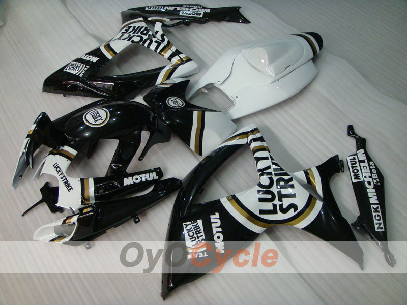 Injection Fairing kit for 06-07 GSX R750 - White, Black - Lucky Strike #OYO87901308