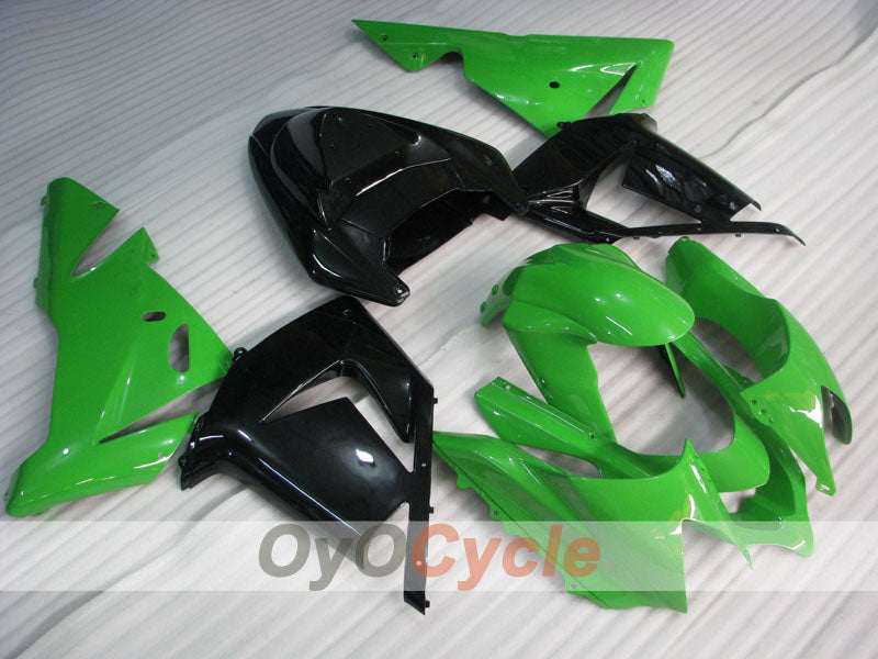 Injection Fairing kit for 04-05 NINJA ZX-10R - Green, Black - Factory Style #OYO87901518 Main image