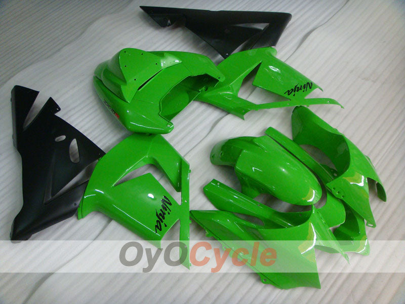 Injection Fairing kit for 04-05 NINJA ZX-10R - Green, Black - Factory Style #OYO87901528 Main image