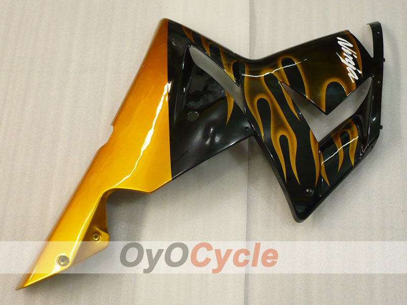 Injection Fairing kit for 04-05 NINJA ZX-10R - Black, Brown - Flame #OYO87901538