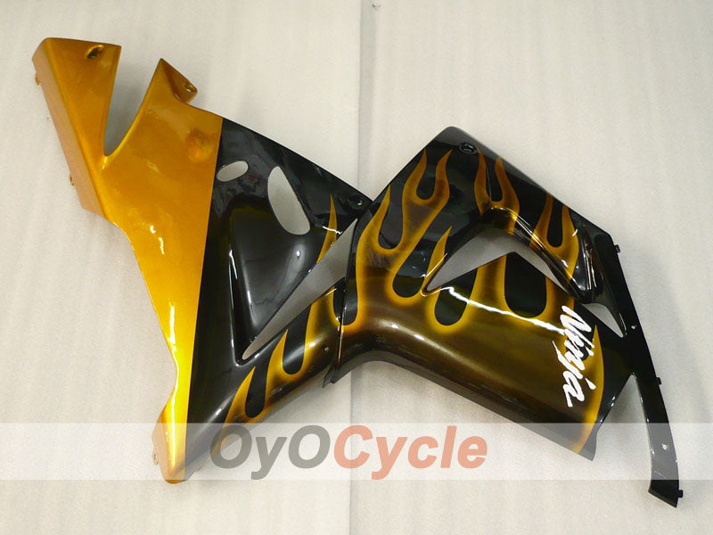 Injection Fairing kit for 04-05 NINJA ZX-10R - Black, Brown - Flame #OYO87901538