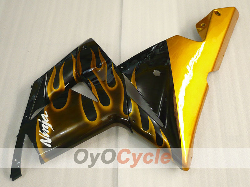 Injection Fairing kit for 04-05 NINJA ZX-10R - Black, Brown - Flame #OYO87901538