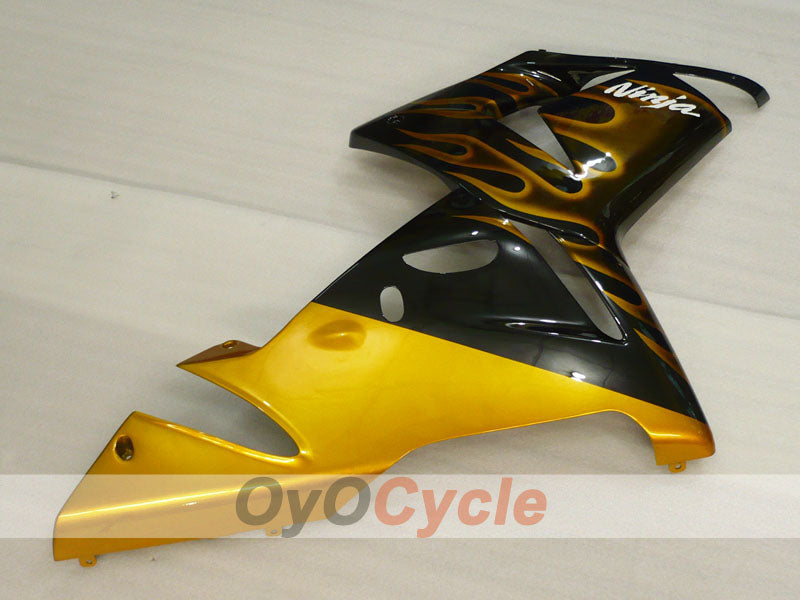 Injection Fairing kit for 04-05 NINJA ZX-10R - Black, Brown - Flame #OYO87901538