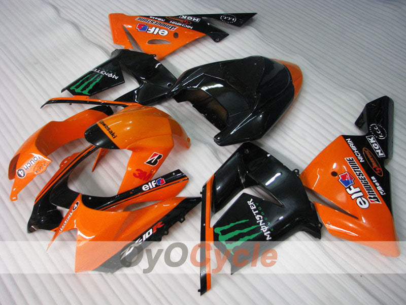 Injection Fairing kit for 04-05 NINJA ZX-10R - Orange, Black - Monster #OYO87901546 Secondary image