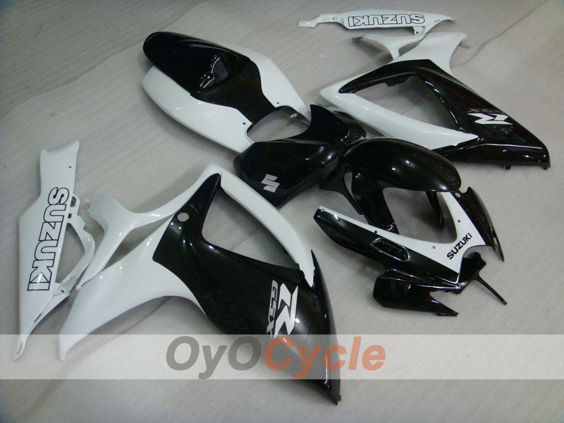 Injection Fairing kit for 06-07 GSX R600 - White, Black - Factory Style #OYO87901570 Main image