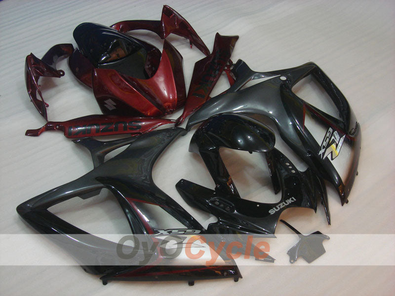 Injection Fairing kit for 06-07 GSX R600 - Red, Black - Factory Style #OYO87901575 Main image