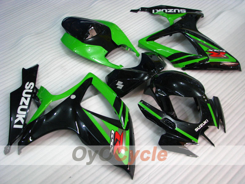 Injection Fairing kit for 06-07 GSX R600 - Green, Black - Factory Style #OYO87901590 Main image