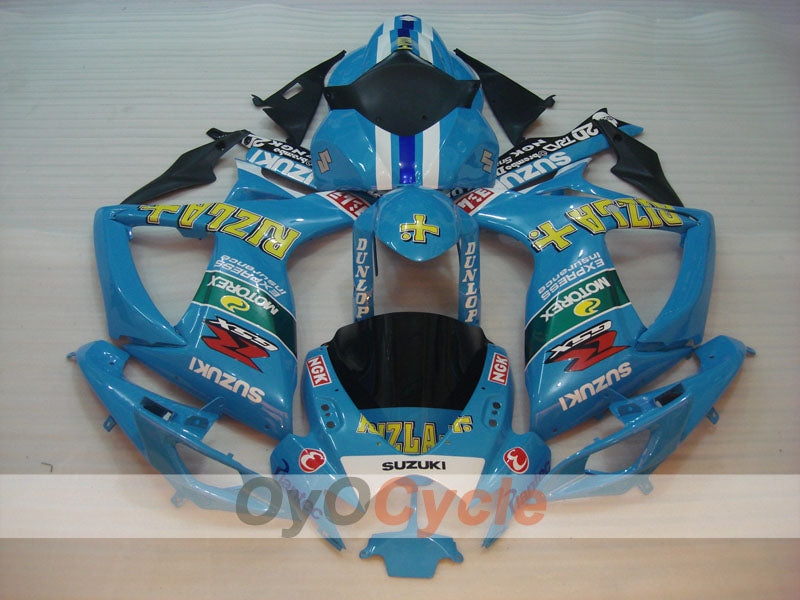 Injection Fairing kit for 06-07 GSX R600 - Blue, Black - DUNLOP, Rizla+ #OYO87901601