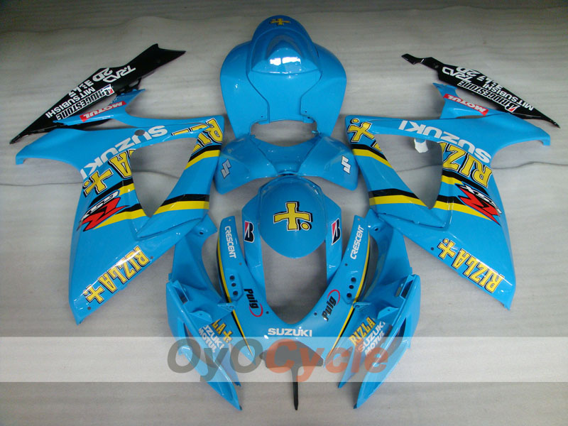 Injection Fairing kit for 06-07 GSX R600 - Blue, Black - MOTUL, Rizla+ #OYO87901602