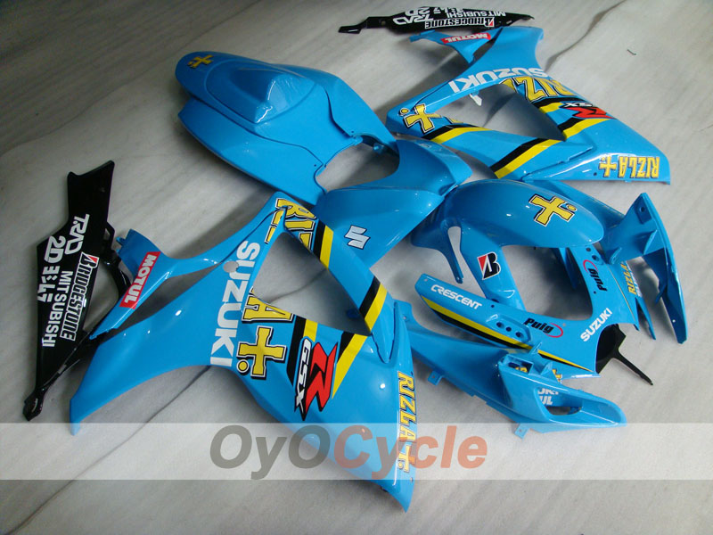 Injection Fairing kit for 06-07 GSX R600 - Blue, Black - MOTUL, Rizla+ #OYO87901602