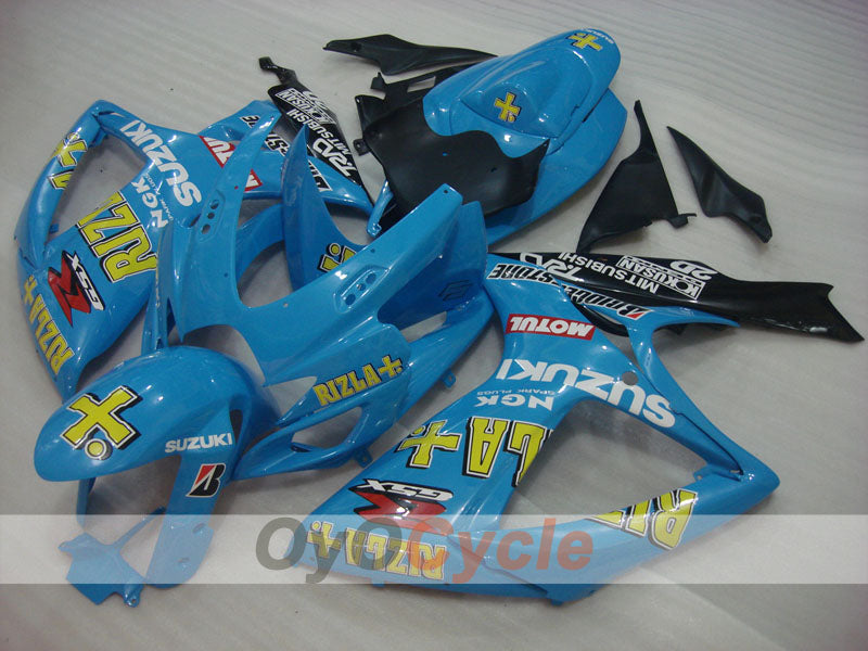 Injection Fairing kit for 06-07 GSX R600 - Blue, Black - MOTUL, Rizla+ #OYO87901603