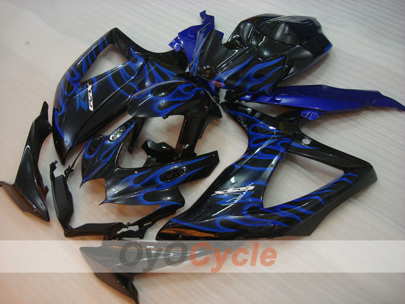 Injection Fairing kit for 08-10 GSX R600 - Blue, Black - Flame #OYO87901632 Secondary image