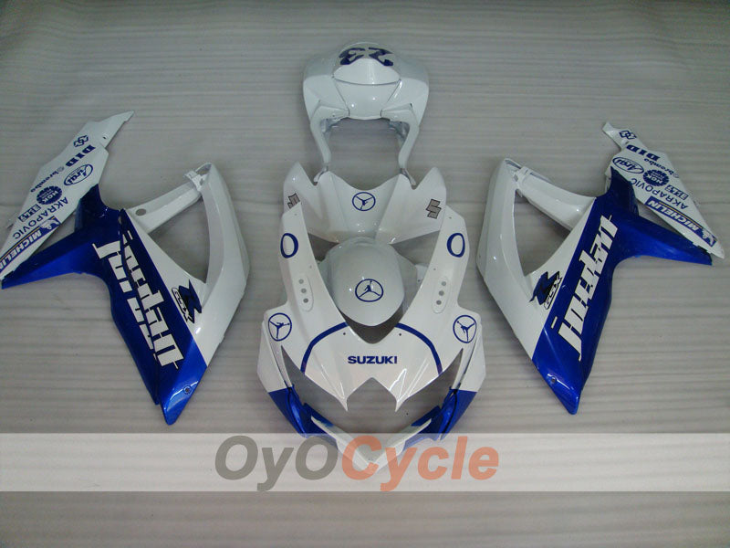 Injection Fairing kit for 08-10 GSX R600 - Blue, White - Jordan #OYO87901639 Secondary image